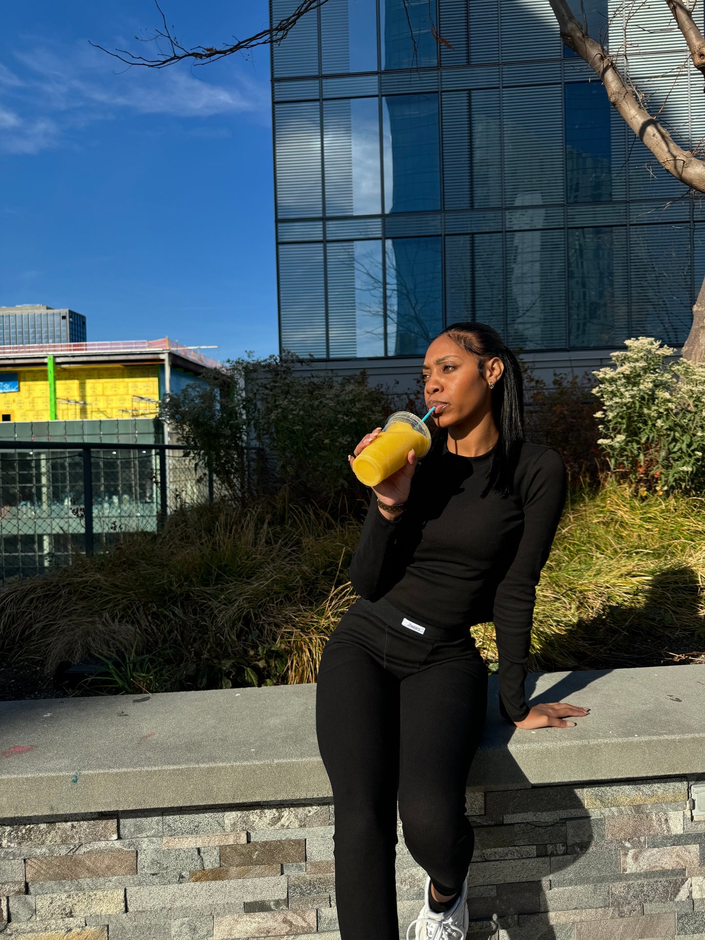 Rib Lounge Leggings Black