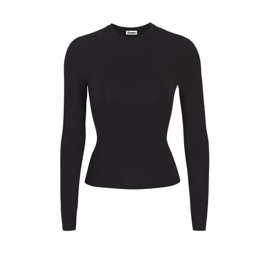 Rib Lounge Long Sleeve Black