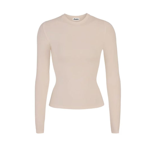 Rib Lounge Long Sleeve Nude